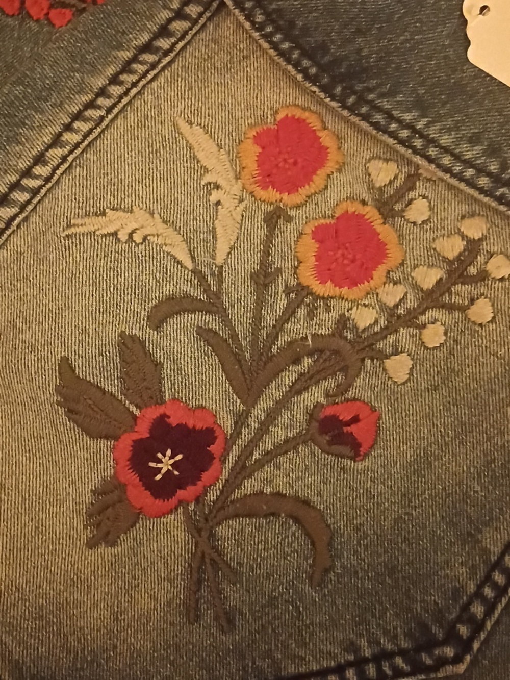 Vintage Veveret Embroidered Jean Jacket - Picture 9 of 10